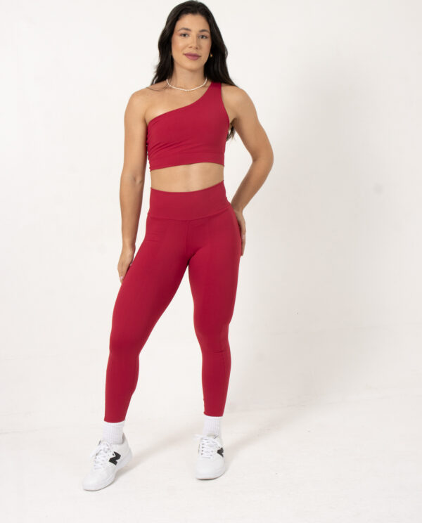 Legging Cós Reto Essential Rubi