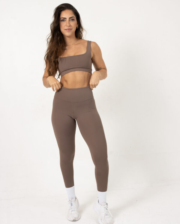 Legging Cós Reto Essential Cappuccino