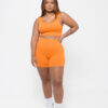 Short Seamless Canelado Tangerine