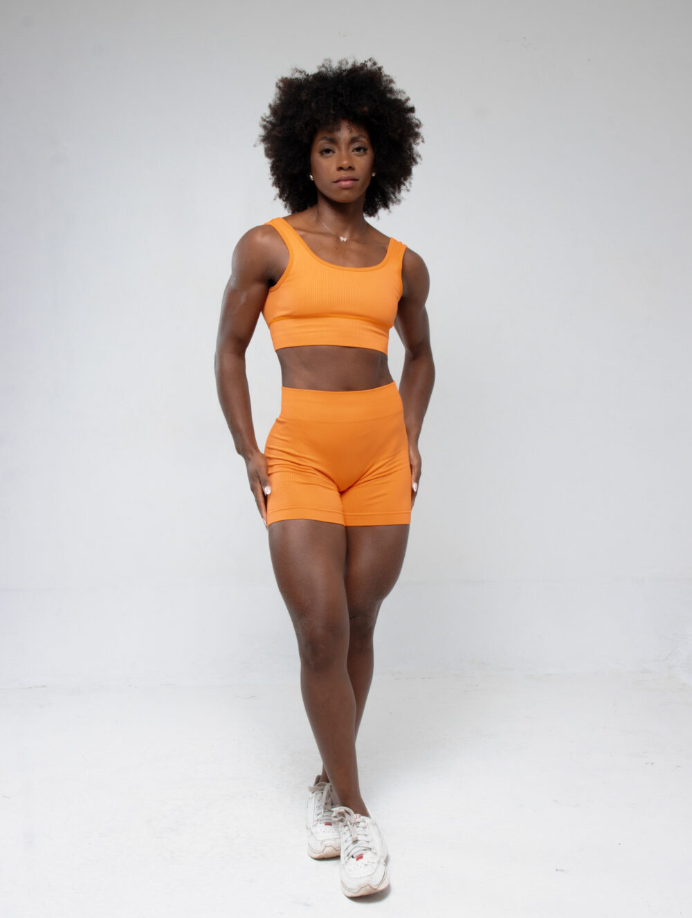 Short Seamless Canelado Tangerine - Image 2