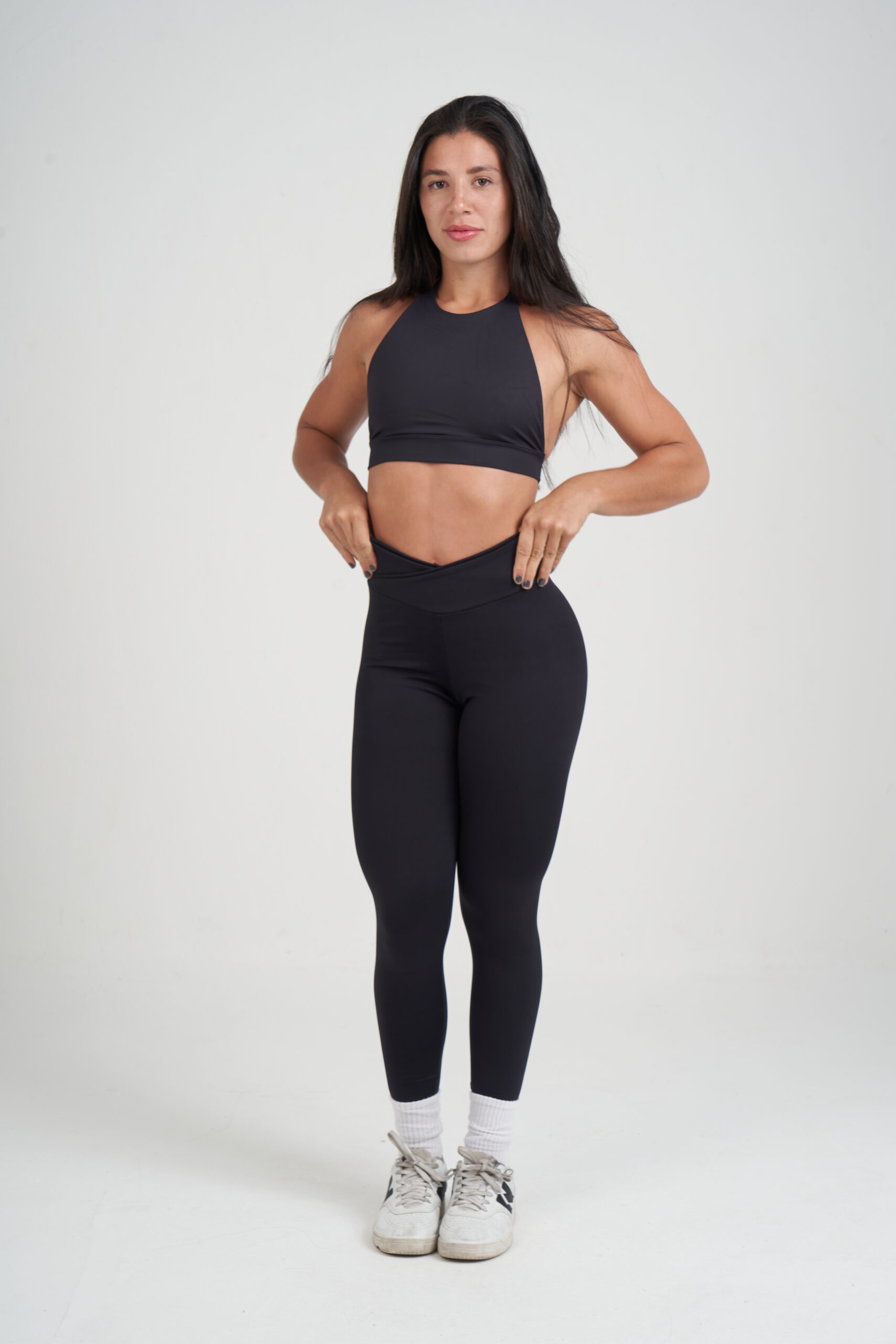 Legging Cós Alto Cruzado Essential Preto - Imagem 2