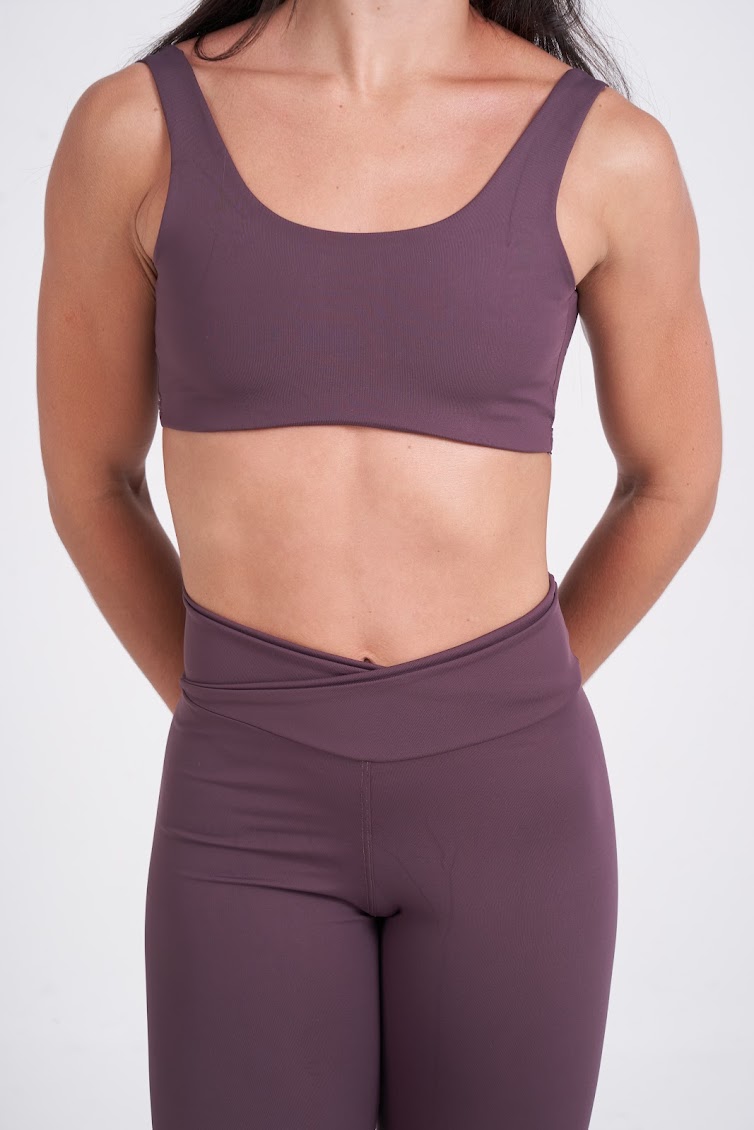 Legging Cós Alto Cruzado Essential Uva - Imagem 4