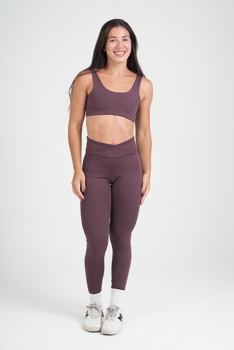 Legging Cós Alto Cruzado Essential Uva - Imagem 6