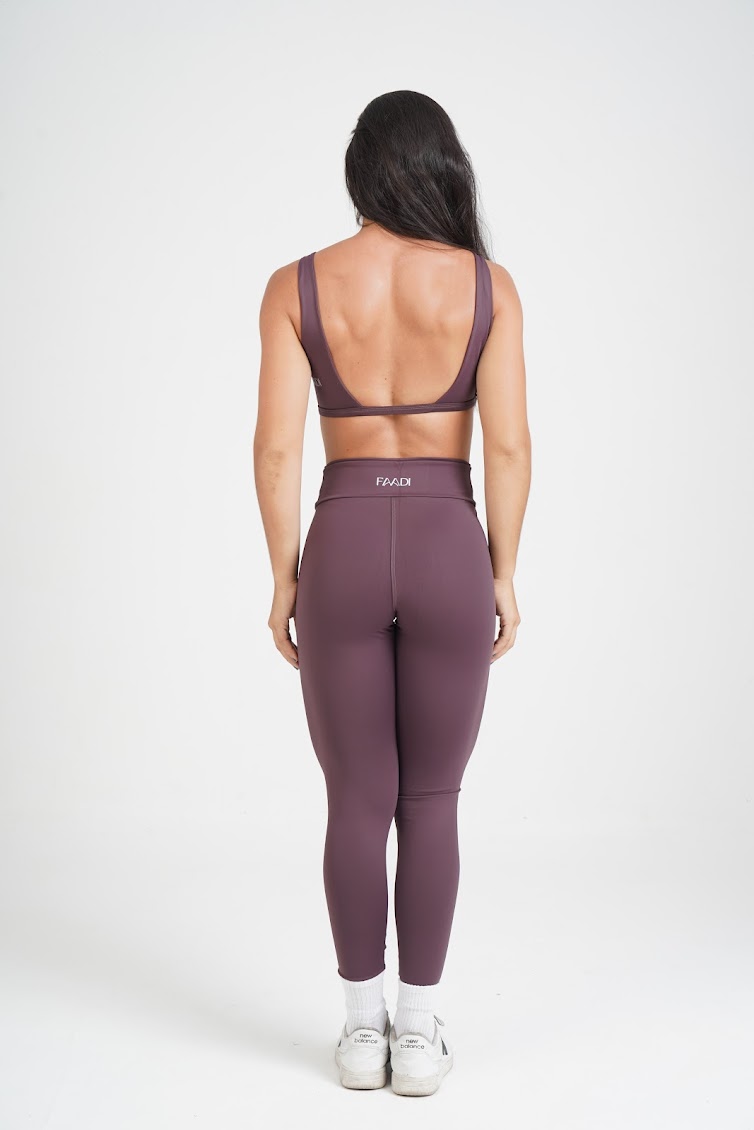 Legging Cós Alto Cruzado Essential Uva - Imagem 5
