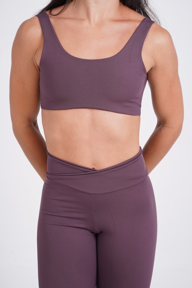 Legging Cós Alto Cruzado Essential Uva - Imagem 4