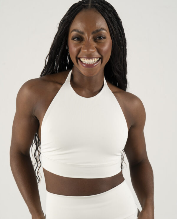 Top Frente Única Tropical Off White