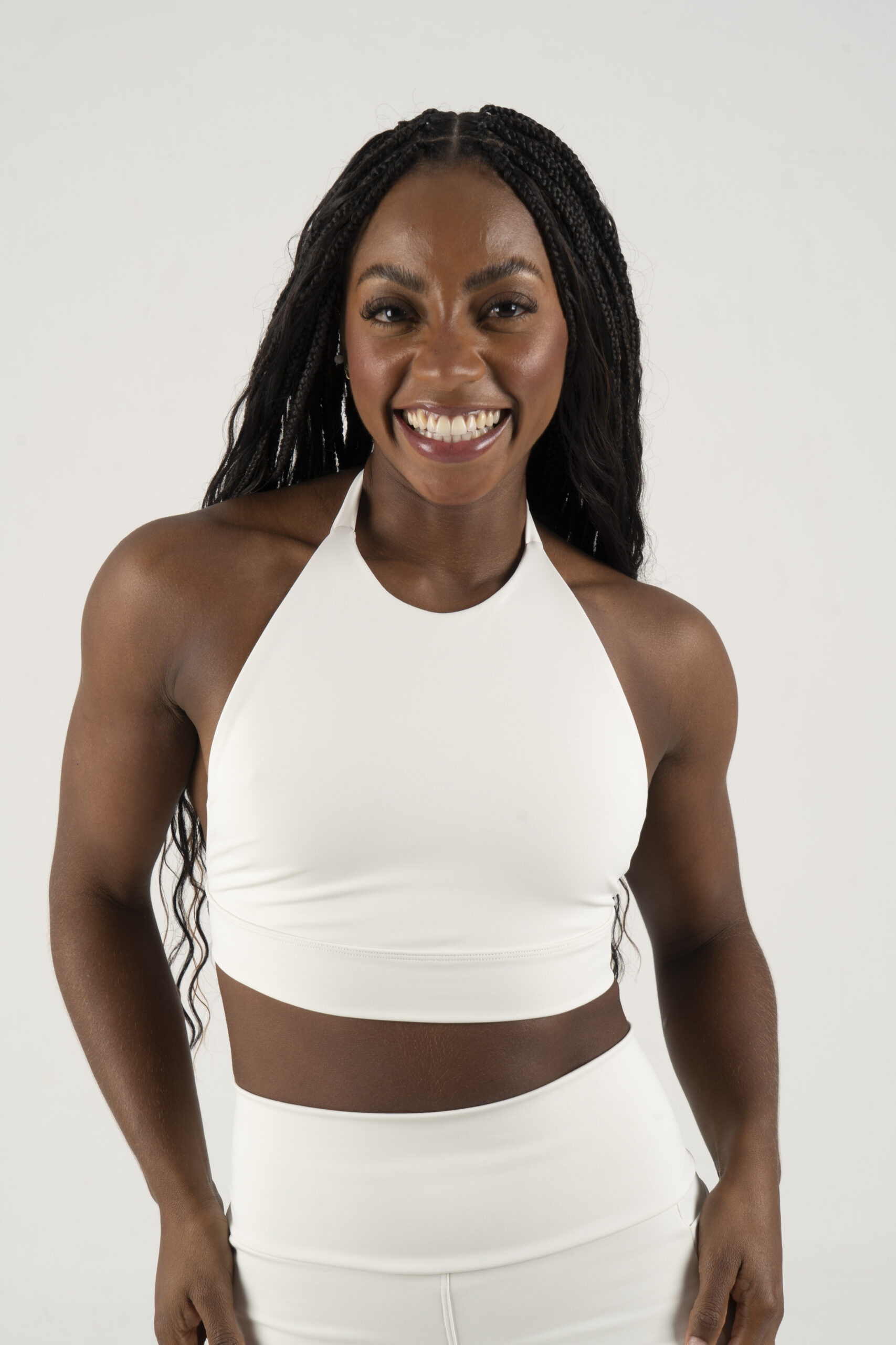 Top Frente Única Tropical Off White